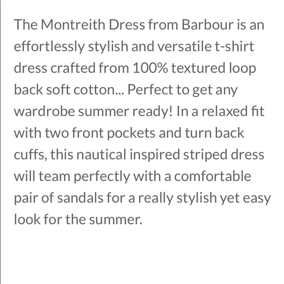 Barbour Montreith Striped Dress in Navy/White - Picture 7 of 7